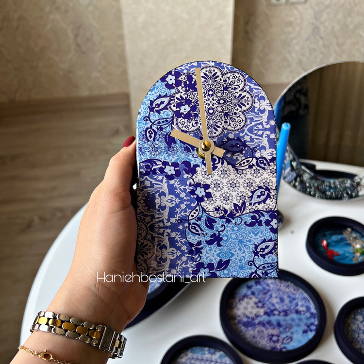 هفت سین رزینی طرح قلم آبی ایرانی